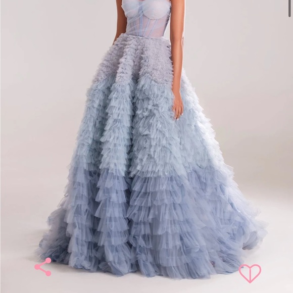 MillaNova Dresses & Skirts - Milla Dress Light Blue Tulle Ombre Dress- used once. Small